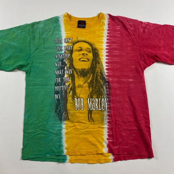 Zion Rootswear Other - Vintage 90s Bob Marley Tie Dye T Shirt Mens 2XL Zion Rootswear XXL